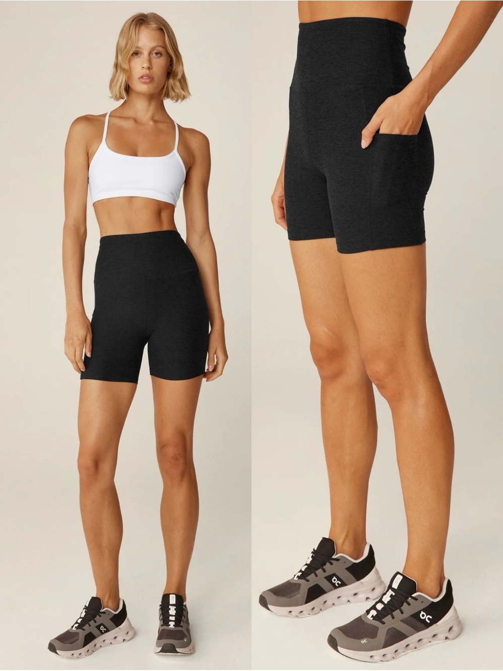 Beyond Yoga Spacedye Keep Pace 5" Pocket Short Black